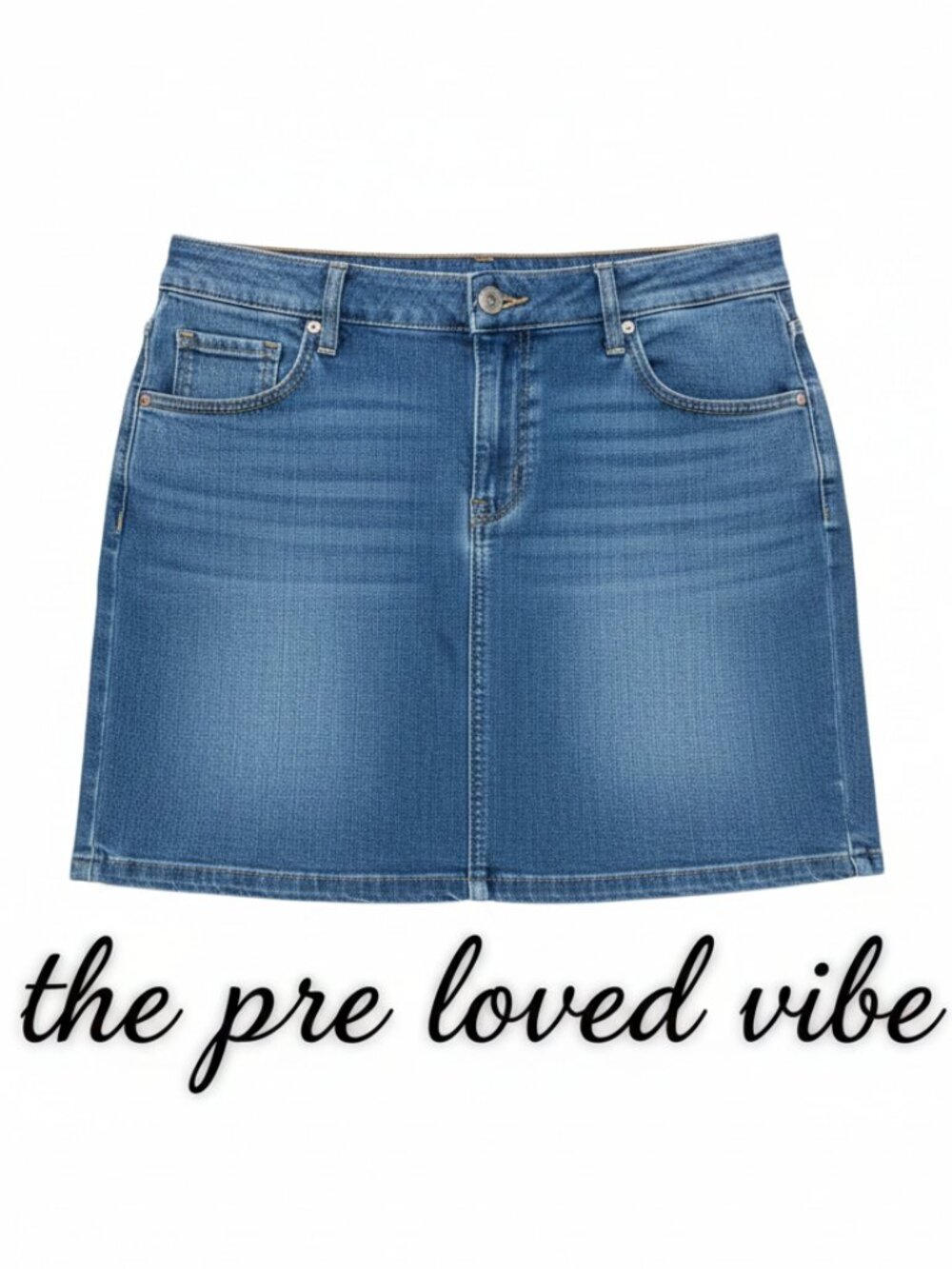 Ann Taylor Loft  Skirt Size 4 Blue Jean Y2K Denim  Casual